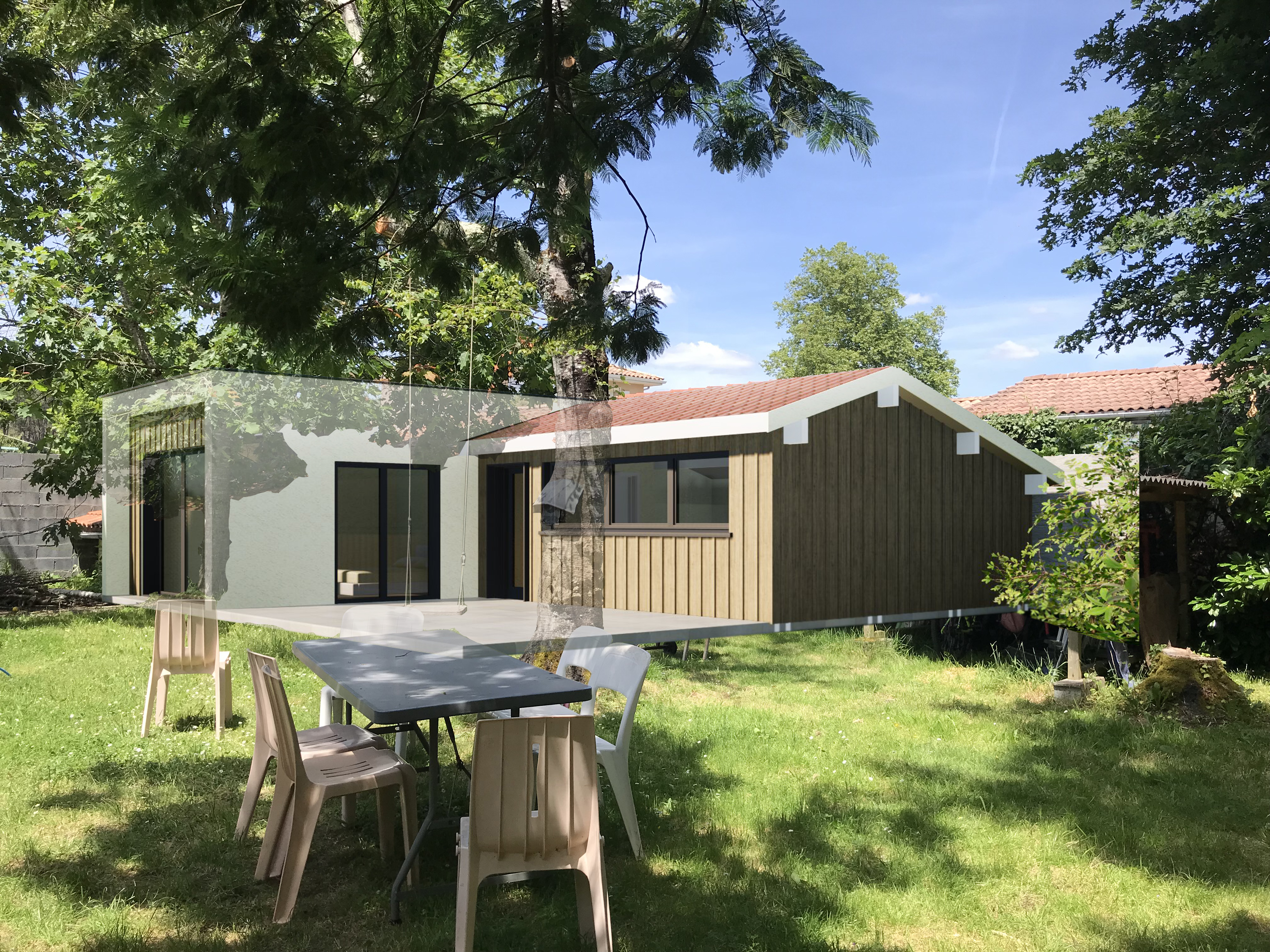 Annexe au fond du jardin